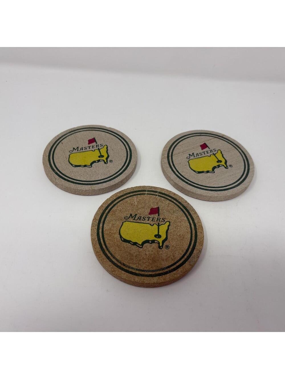 Lot of 3 Masters Tournament Golf Coasters Thirstystone